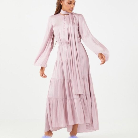 BRAND NEW BCBG MAXAZRIA Elisa Tiered Maxi Dress DAWN PINK - Picture 3 of 9